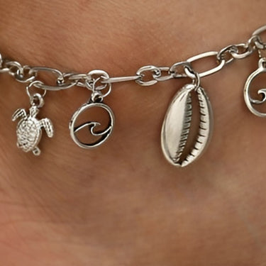 Charm Bracelet of the Sea 18K White Gold Plated